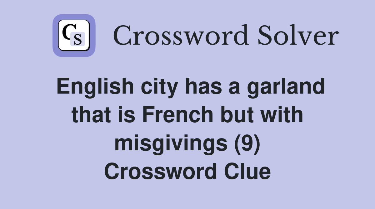 English city has a garland that is French but with misgivings (9